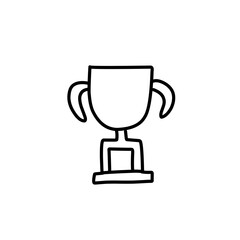 hand drawn trophy icon