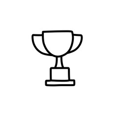 hand drawn trophy icon