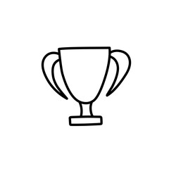 hand drawn trophy icon