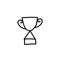 hand drawn trophy icon