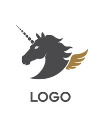 Horse electric logo with gradient color concept Horse electric logo