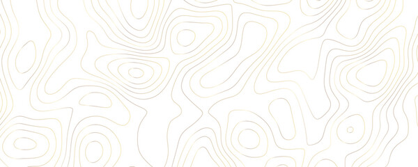 Abstract Terrain Illustration Featuring Curved Geometric Patterns and Flowing Gold Outlines in a Topographic Landscape
