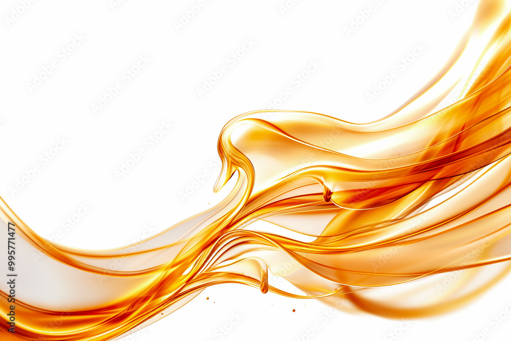 Aufkleber soft orange waves gracefully undulate, forming an abstract design that adds a touch of elegance to a