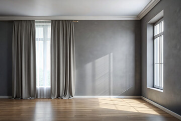 empty room with windowsroom, interior, empty, window, home, floor, house, wall, architecture, nobody, apartment, door, parquet, space, new, design, open, indoor, light, loft, view, hall, inside, conte