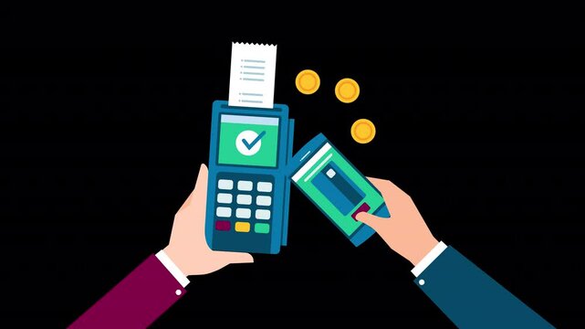 POS Contactless Payment Animation 4K On Alpha
