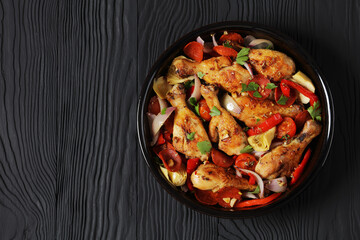 Basque Chicken Pepper Artichoke and Chorizo Saute
