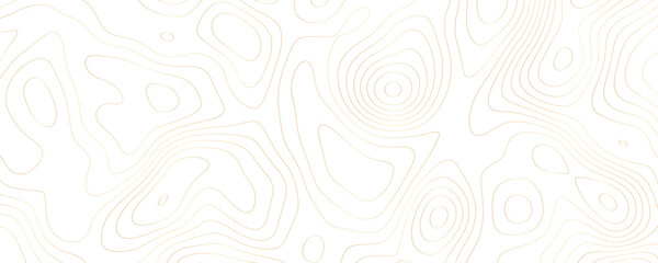 Geometric Topographic Patterns in Gold and White Creating an Abstract Mountain Terrain and Flowing Contour Lines
