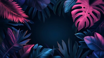 Tropical Leaves Background