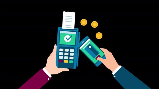 POS Contactless Payment Animation HD On Alpha