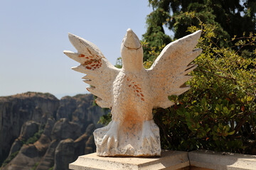 The male monastery of the Monastery of Varlaam, which is part of the Meteora monastic complex in...