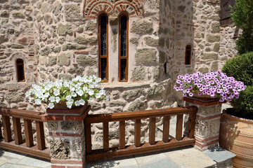 The male monastery of the Monastery of Varlaam, which is part of the Meteora monastic complex in...