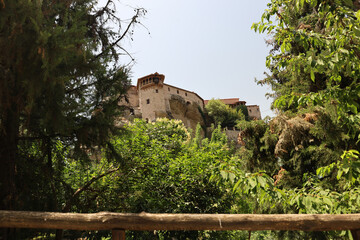 The male monastery of the Monastery of Varlaam, which is part of the Meteora monastic complex in...