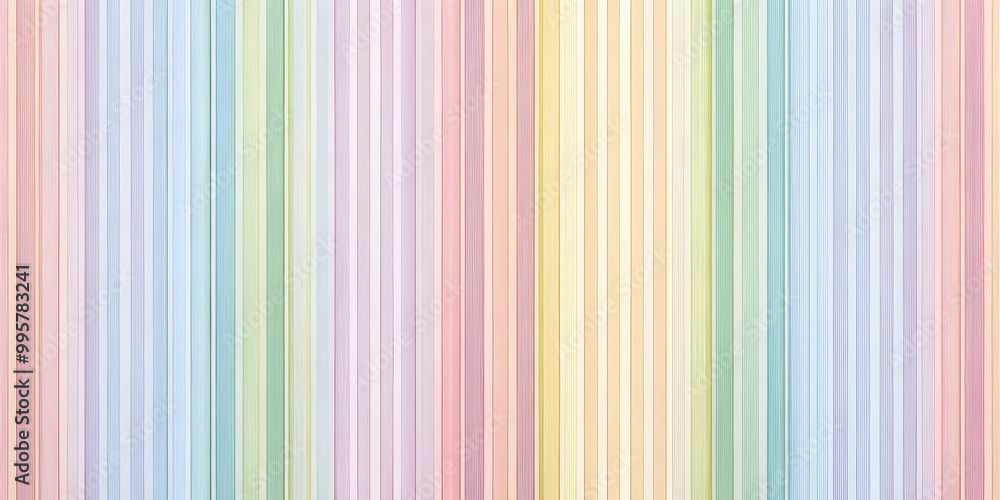 Poster pastel stripe dreams: a mesmerizing blend of soft, pastel hues in a vertical stripe pattern, creatin