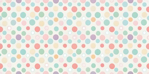 Pastel Polka Dots: A whimsical pattern of colorful polka dots in pastel hues, arranged in a delicate and playful design. The polka dots vary in size and are set against a soft, neutral background.