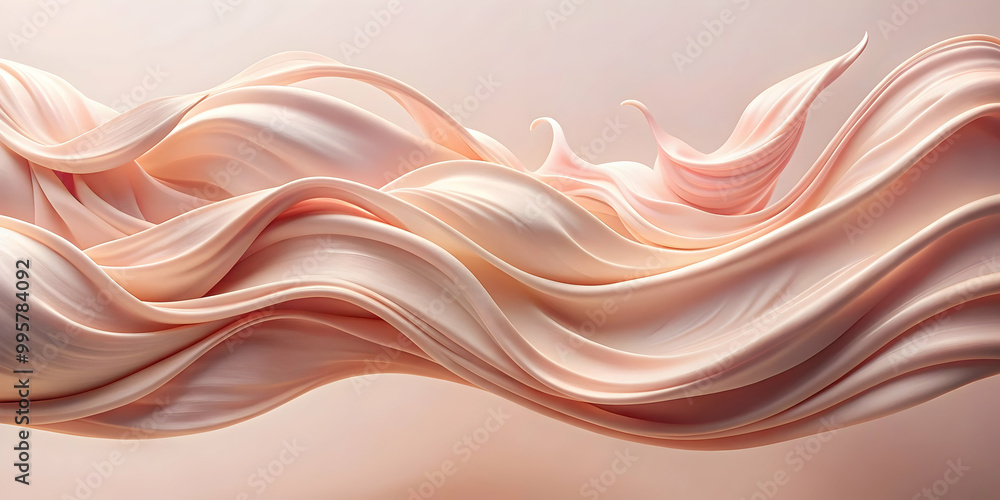 Poster abstract swirling cream: a soft, dreamy swirl of cream evokes a sense of luxury and indulgence. its 