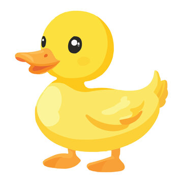 recommend clip art: simple cartoon-style yellow rubber duck vector clip art on a white background