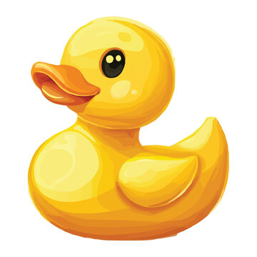 recommend clip art: simple cartoon-style yellow rubber duck vector clip art on a white background