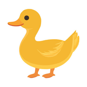 recommend clip art: simple cartoon-style yellow rubber duck vector clip art on a white background