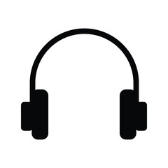 unique black and white headphone icon