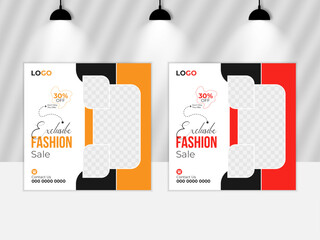 Clothing Shop, Fashion Sale Social Media Post Design
