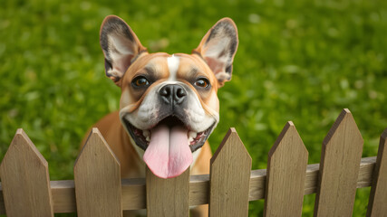 Playful Bulldog Enjoying the Outdoors