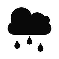 cloud icon is dripping rainwater