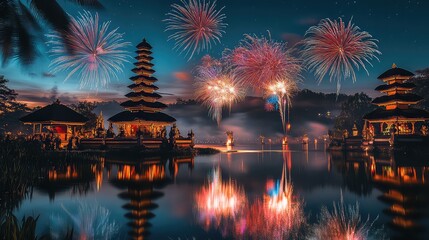 New Year's Eve Celebrations and Fireworks in Major Cities Around the World, Generative AI