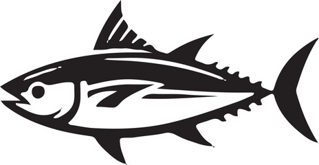 Tuna icon silhouette vector illustration