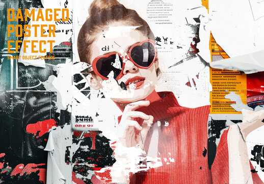 Damaged Poster Effect with Generative AI