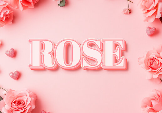 Text Effect Rose with Generative AI
