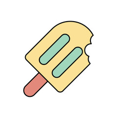 popsicle color line icon with white background vector stock illustration