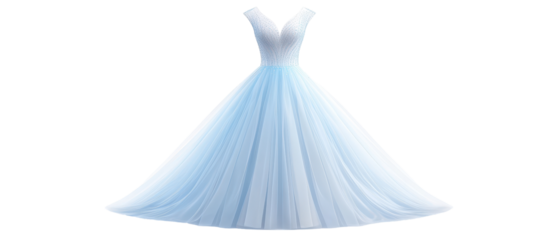 A blue dress with a white background