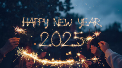 2025 Happy New Year – Bold and radiant, this image delivers a high-energy visual statement, designed to mark the start of 2025 with vibrant style and impact.