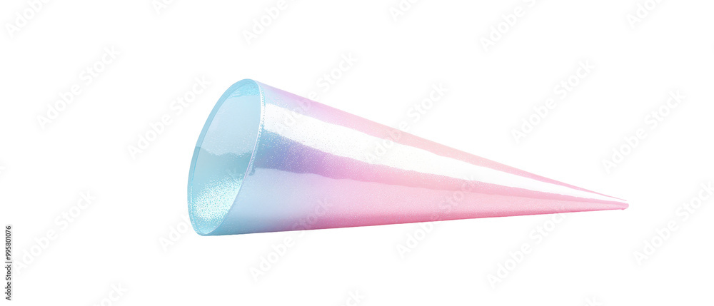 Canvas Prints a cone shaped object with a blue and pink color