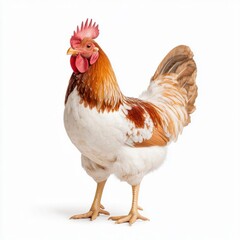 Fototapeta premium A photostock images of rooster standing isolated on a clean white background
