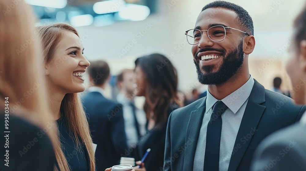 Poster professional networking at business event