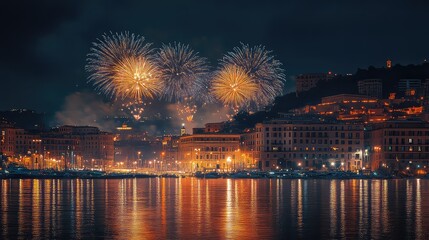 New Year's Eve Celebrations and Fireworks in Major Cities Around the World, Generative AI