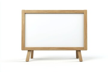 Wooden frame sign mockup with blank space for your design, white isolated background.