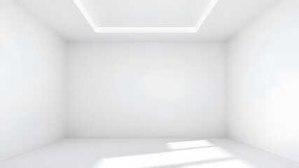 Fototapeta premium Minimalist White Room with Soft Natural Light