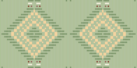 Folklore Korean Traditional Pattern Meaningfolk Embroidery, Aztec Geometric Ornament Print. Design for Carpet, Wallpaper, Clothing, Wrapping, Fabric
