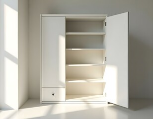 Fototapeta premium empty white shelf