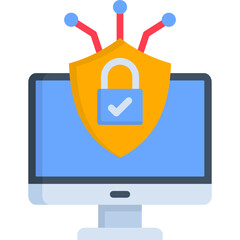 Obraz premium Cybersecurity Icon