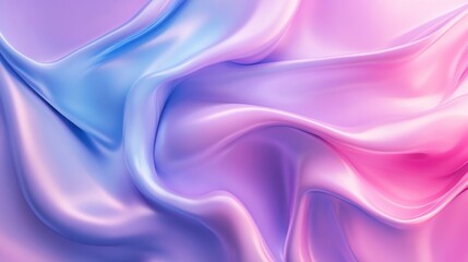 Fototapeta premium Delicate fabric drapes in soft pastel hues of pink and blue, creating a serene and elegant atmosphere.