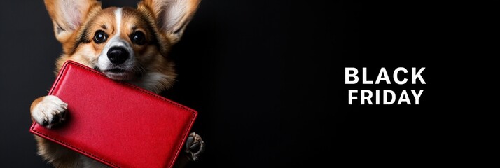 A bright banner ad for Black Friday showcasing discounts on pet retail products