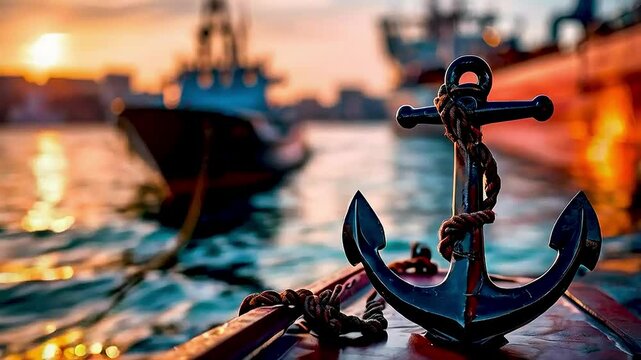 an anchor on a boat