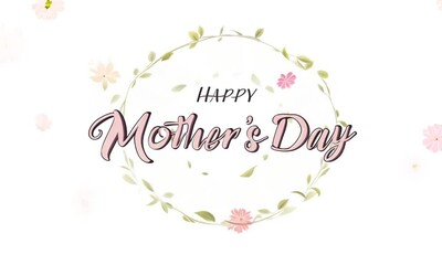 Happy Mother's Day Greeting Card with Flowers