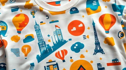 Obraz premium Local Pride, Create a shirt that showcases the landmarks or symbols unique to your community.