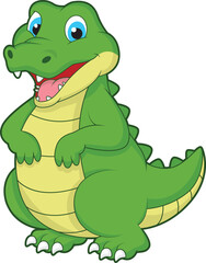 Cute and chubby crocodile standing