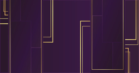 Abstract design featuring rich purple hues and elegant golden lines