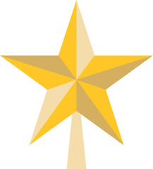 Obraz premium Star Christmas Tree Decor Gold